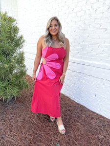 Red Flower Midi