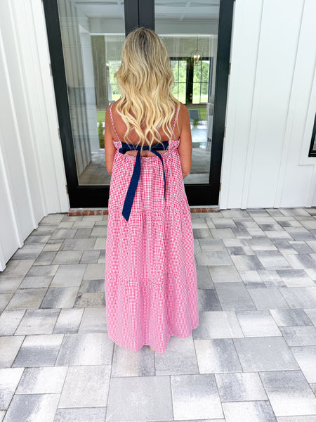 Red Gingham Maxi