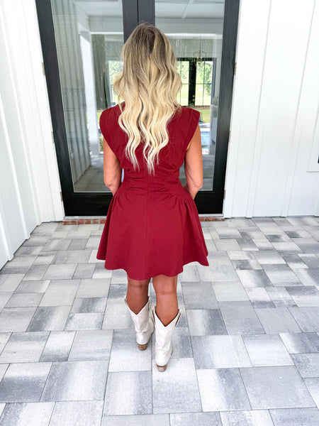 Burgundy Stella Dress