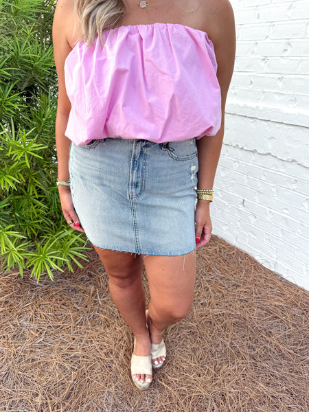Hidden Peyton Denim Skirt