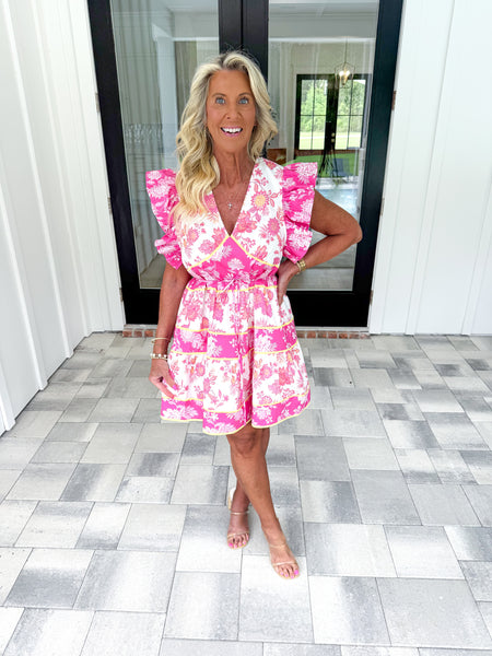 Pink Botanical Dress
