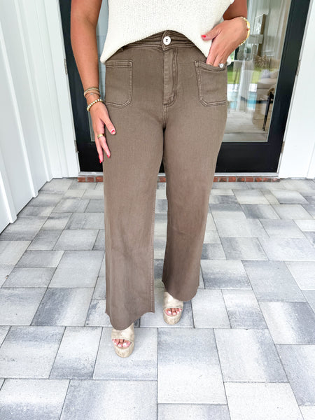 Brown Pocket Pants