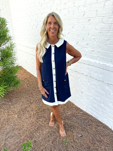 Navy Shift Dress