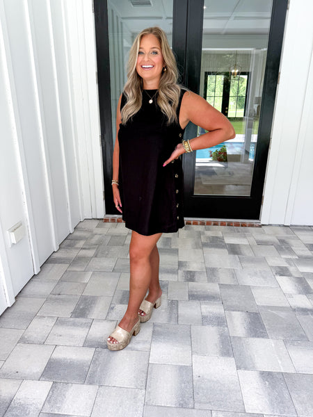 Black Linen Dress