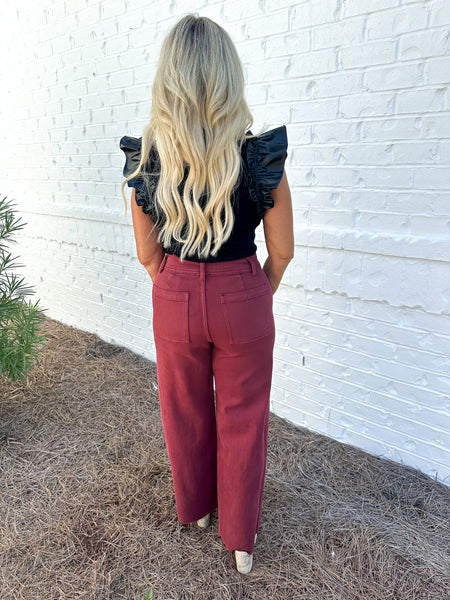 Black PU Sleeve Bodysuit