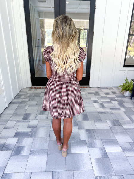 Plaid Smocked Dress