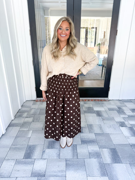Brown Polka Dot Skirt
