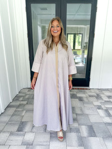 Tan Striped Maxi
