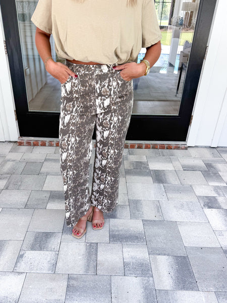Snake Denim Pants