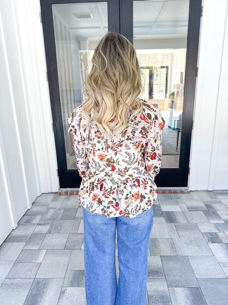 Floral Ruffle Top