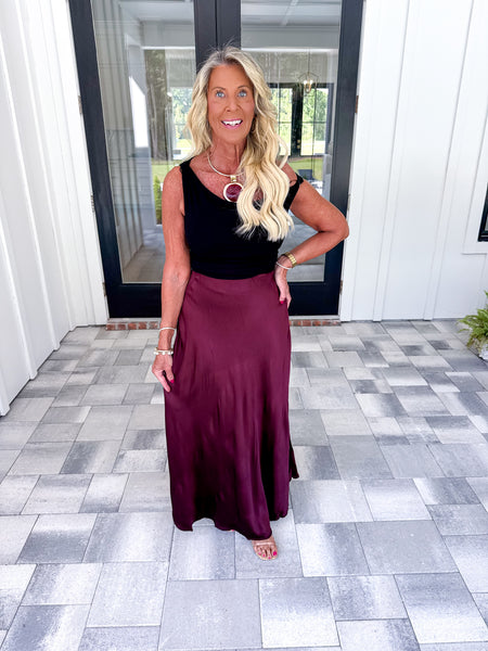 Satin Maxi Skirt