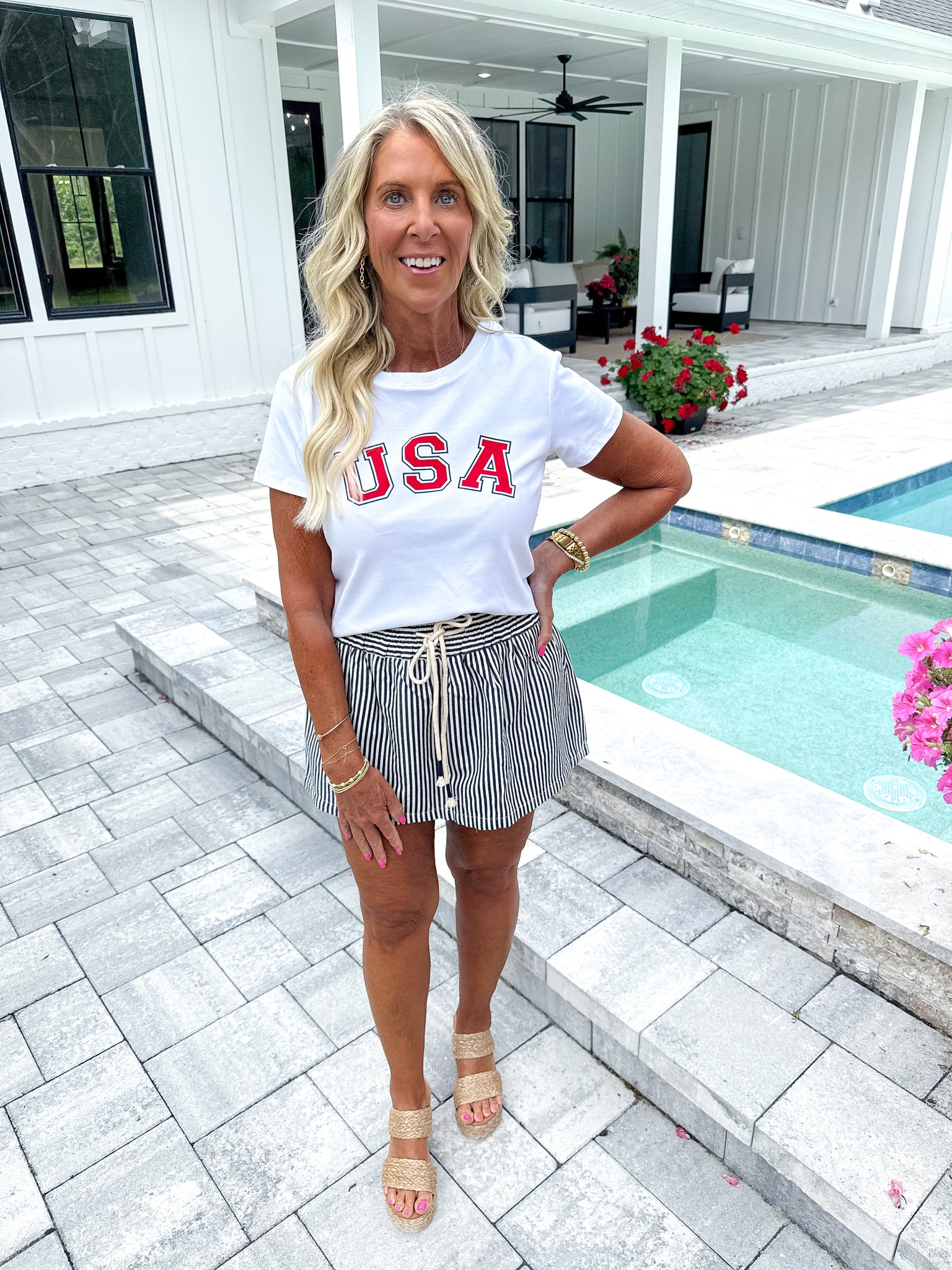 Striped Skort