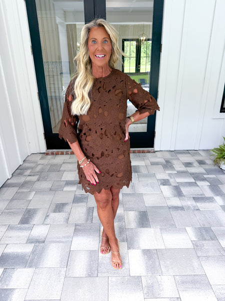 Brown Lace Dress