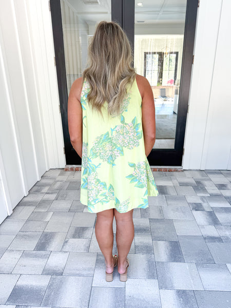 Lime Floral Dress