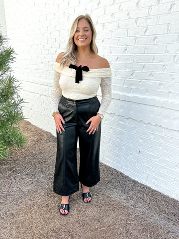 Black PU Pants
