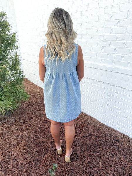 Denim Dot Dress