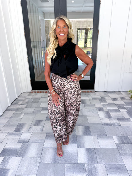 Leopard Barrel Pants