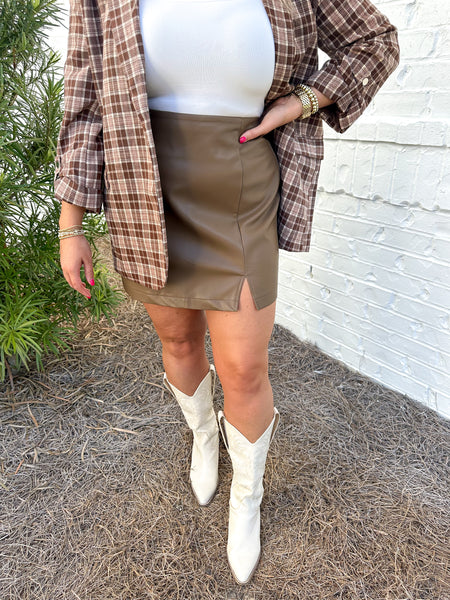 Mocha Mini Skirt