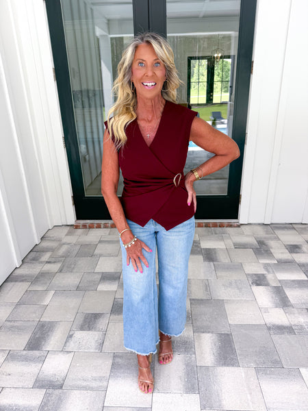 Garnet Wrap Top