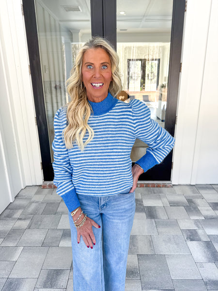 Blue Striped Sweater