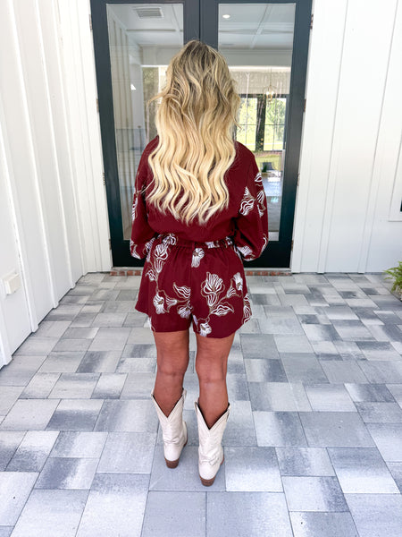 Garnet Embroidered Set
