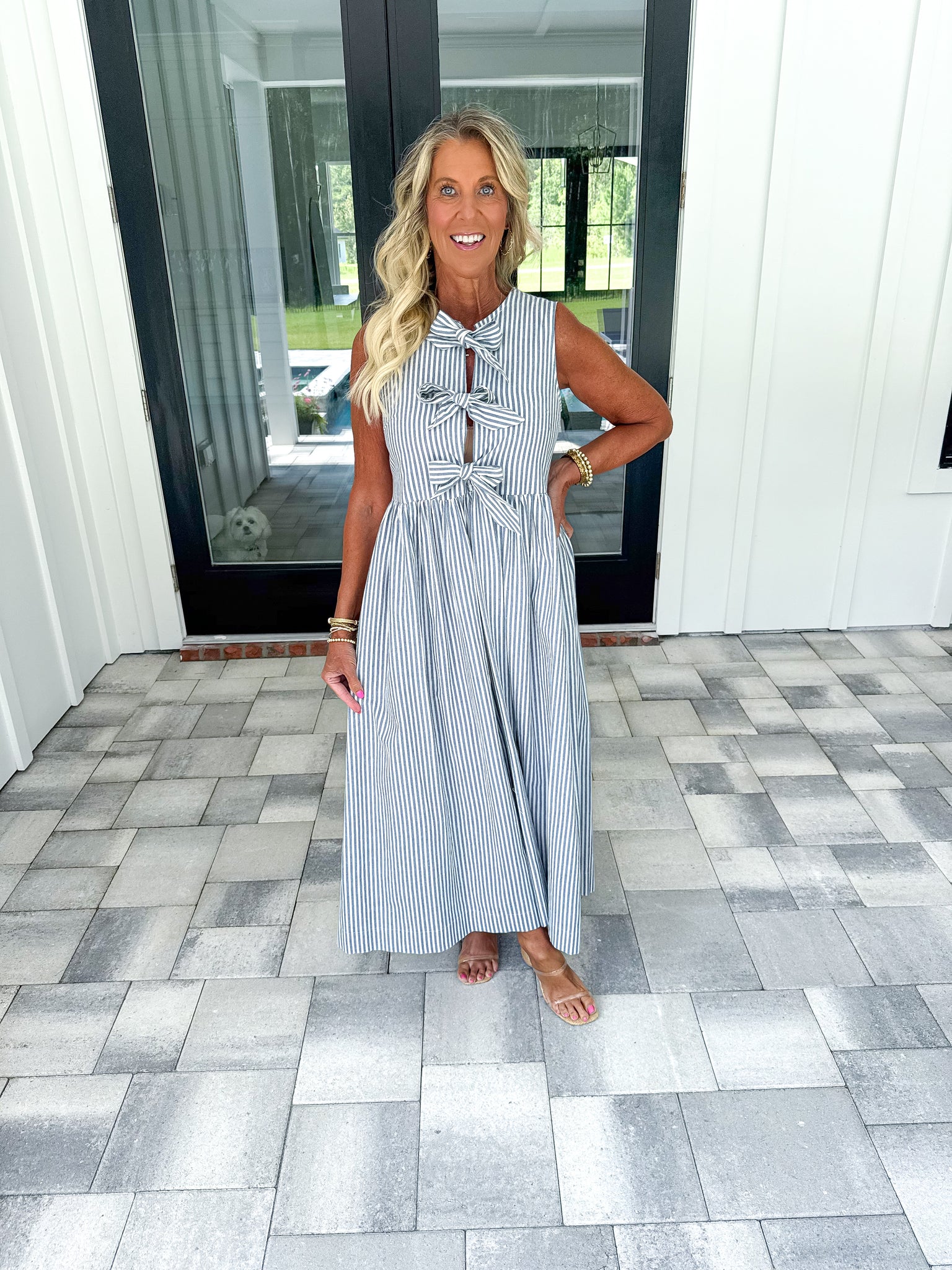 Blue Striped Maxi