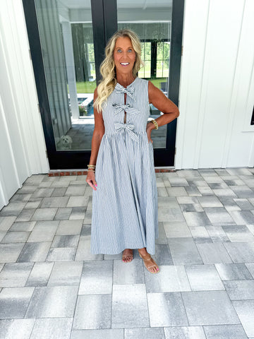 Blue Striped Maxi