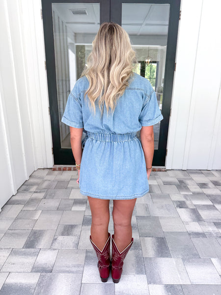 Denim Wrap Dress