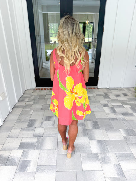 Coral Swing Dress