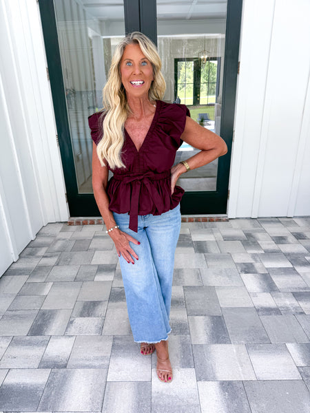 Garnet V-Neck Top
