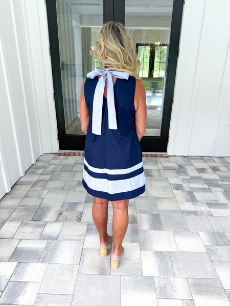 Navy Tie Dress