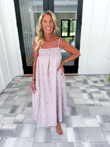 Pink Floral Midi