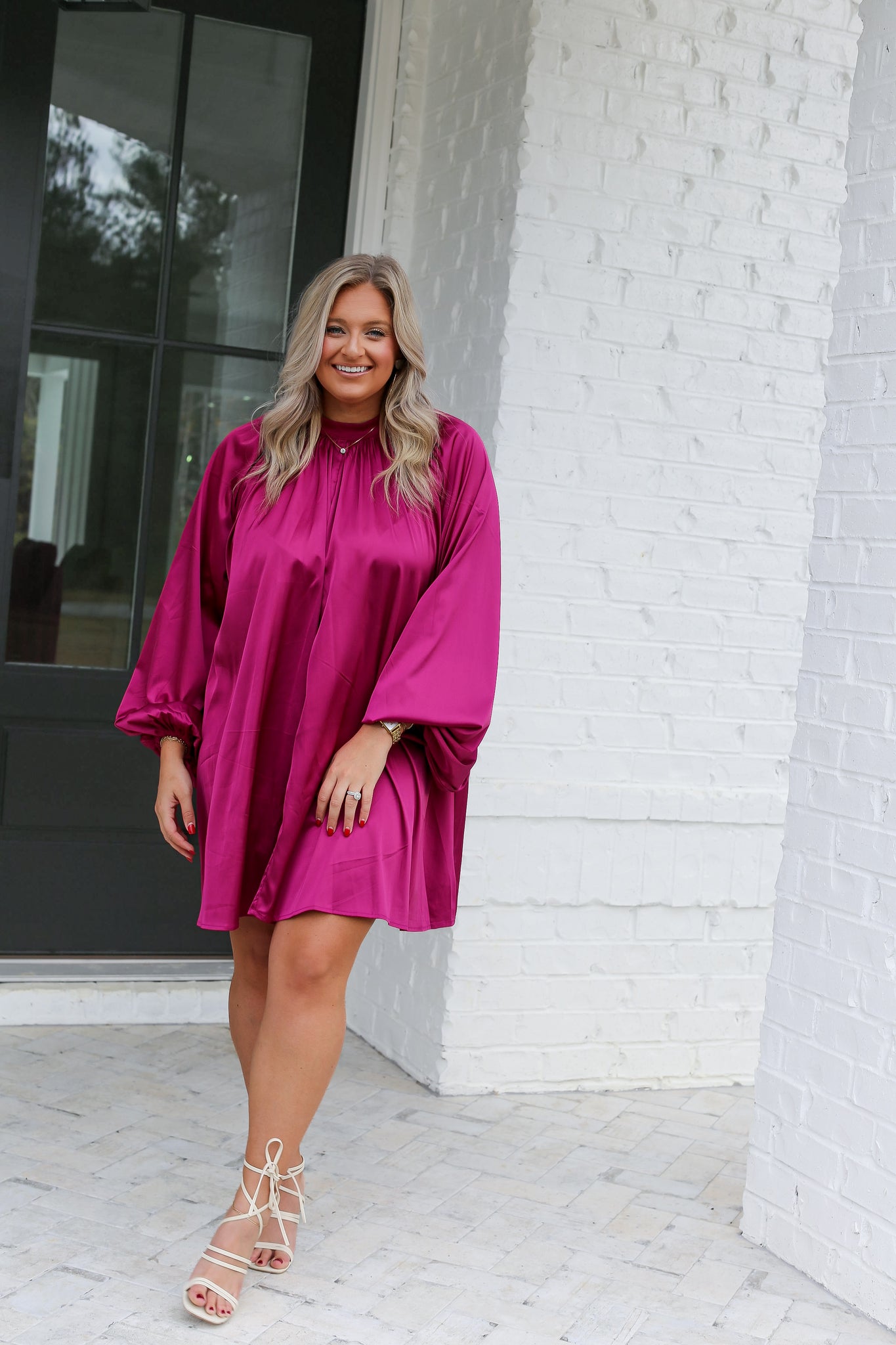 Plum High Neck Dress