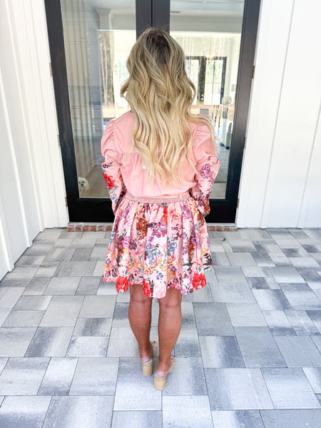 Floral Border Dress