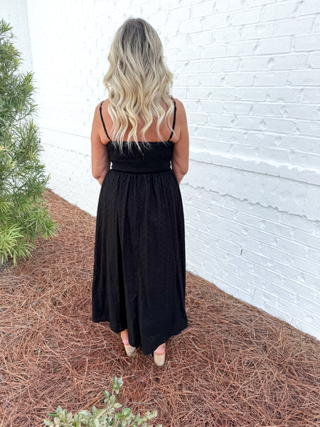 Black Eyelet Midi