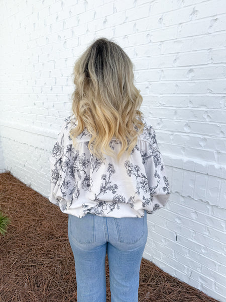 Printed Slouchy Top