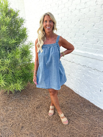 Denim Flare Dress