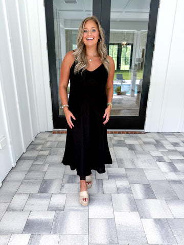 Black Linen Maxi