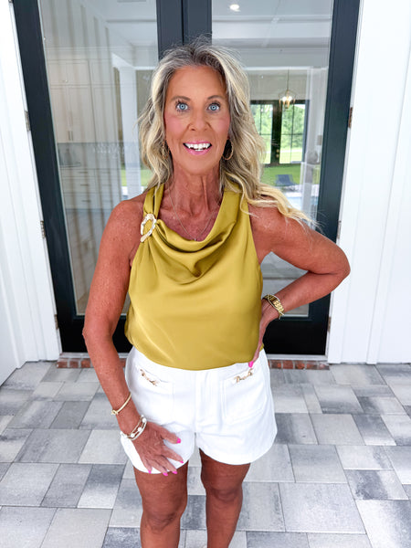 Chartruse Halter Top