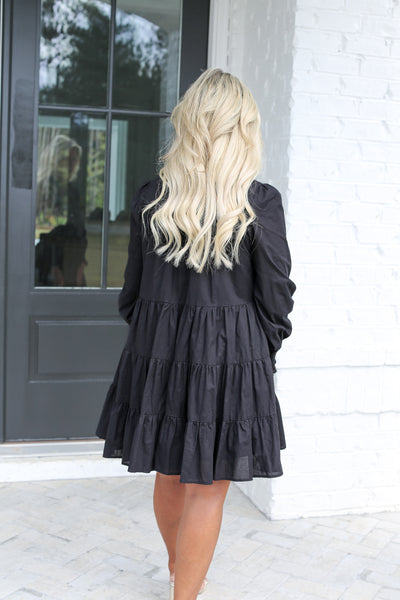 Black Button Down Dress