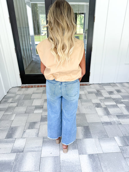 Beige Drape Neck Top