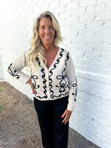 Embroidered Cardigan