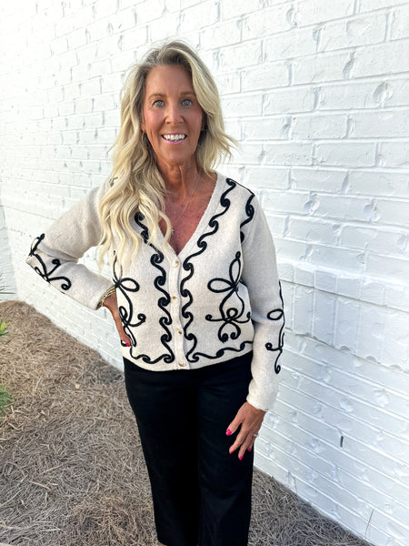 Embroidered Cardigan