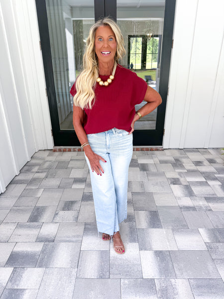 Garnet Knit Top