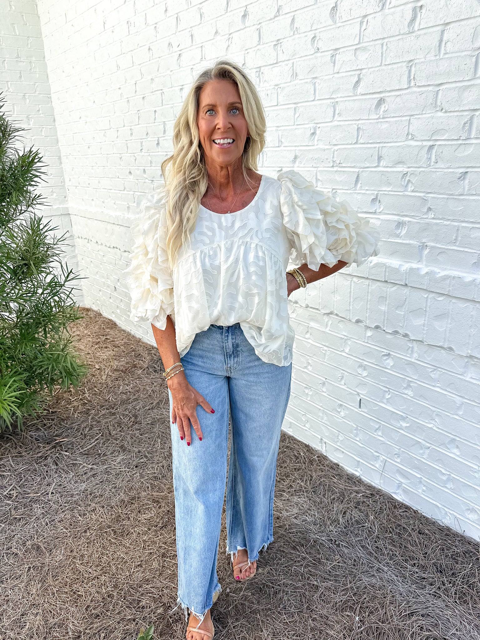 Textured Chiffon Top