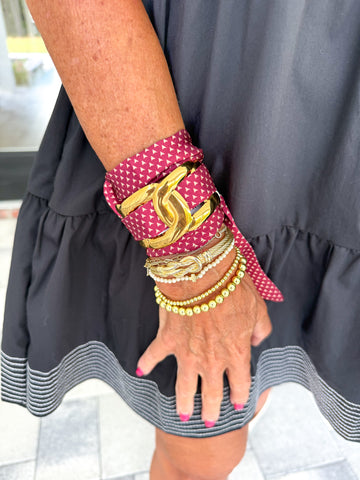 Garnet Scarf Bracelet