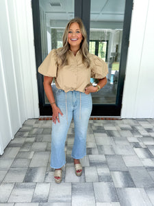 Latte Puff Sleeve Top