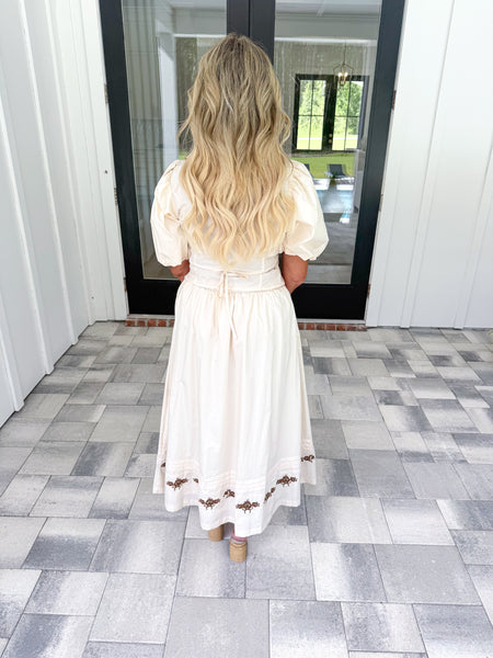 Embroidered Midi Set
