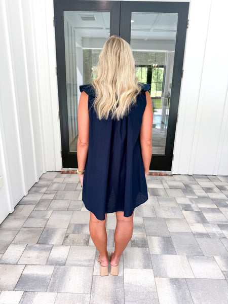 Navy Collared Dress