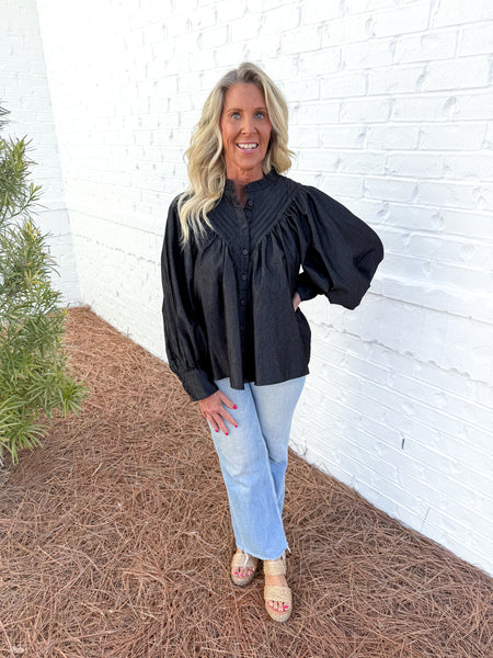 Black Denim Top